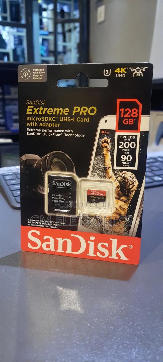 Sandisk 128gb Extreme Pro(200mb/S Read 90mb/S Write). - thumbnail 2