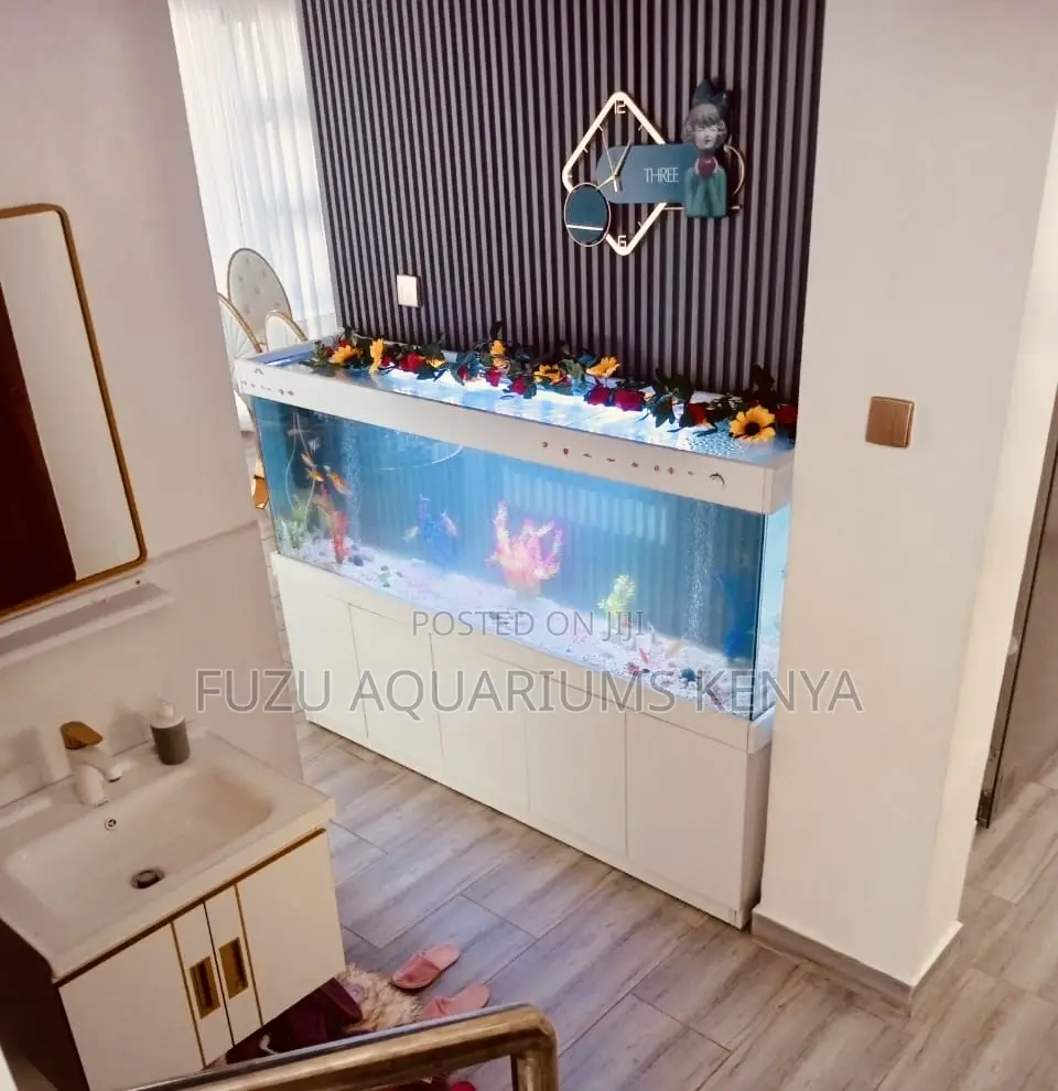 Premium Fish Tank With Built-in Cabinet Stand