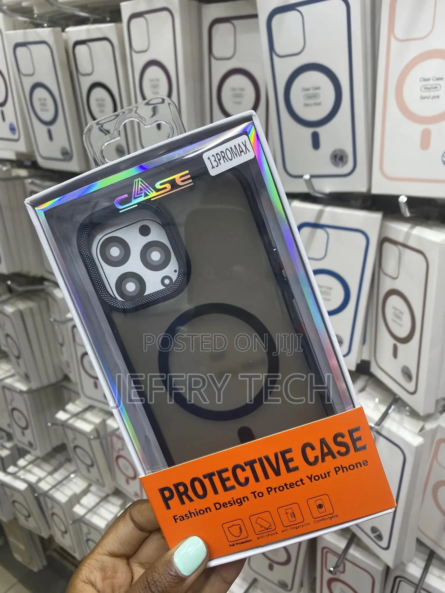 Gyizho iPhone 13 Pro Max Magsafe Translucent Black Case