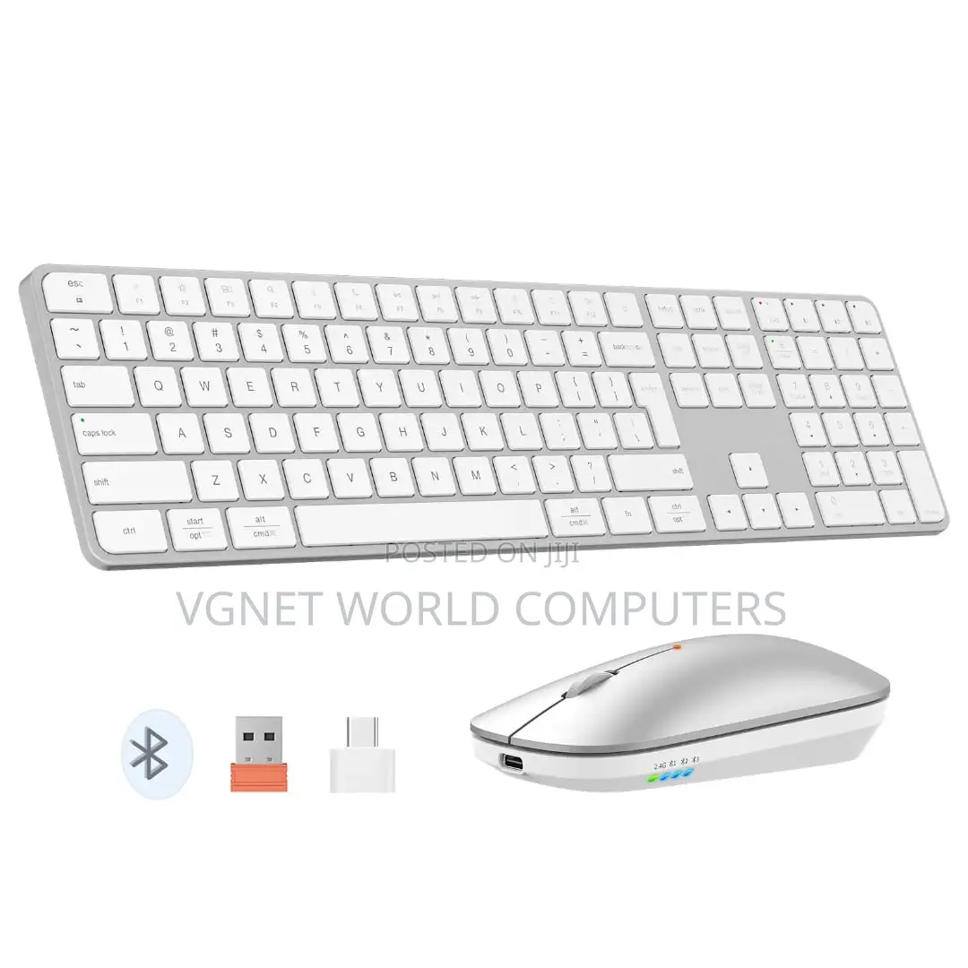 Small Bluetooth Keyboard and Mouse Set Slim Rechargeable