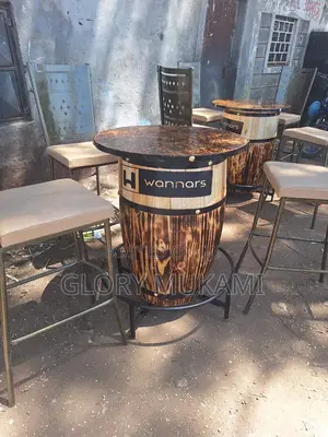 Restaurant And Bar Wooden Barrels Table
