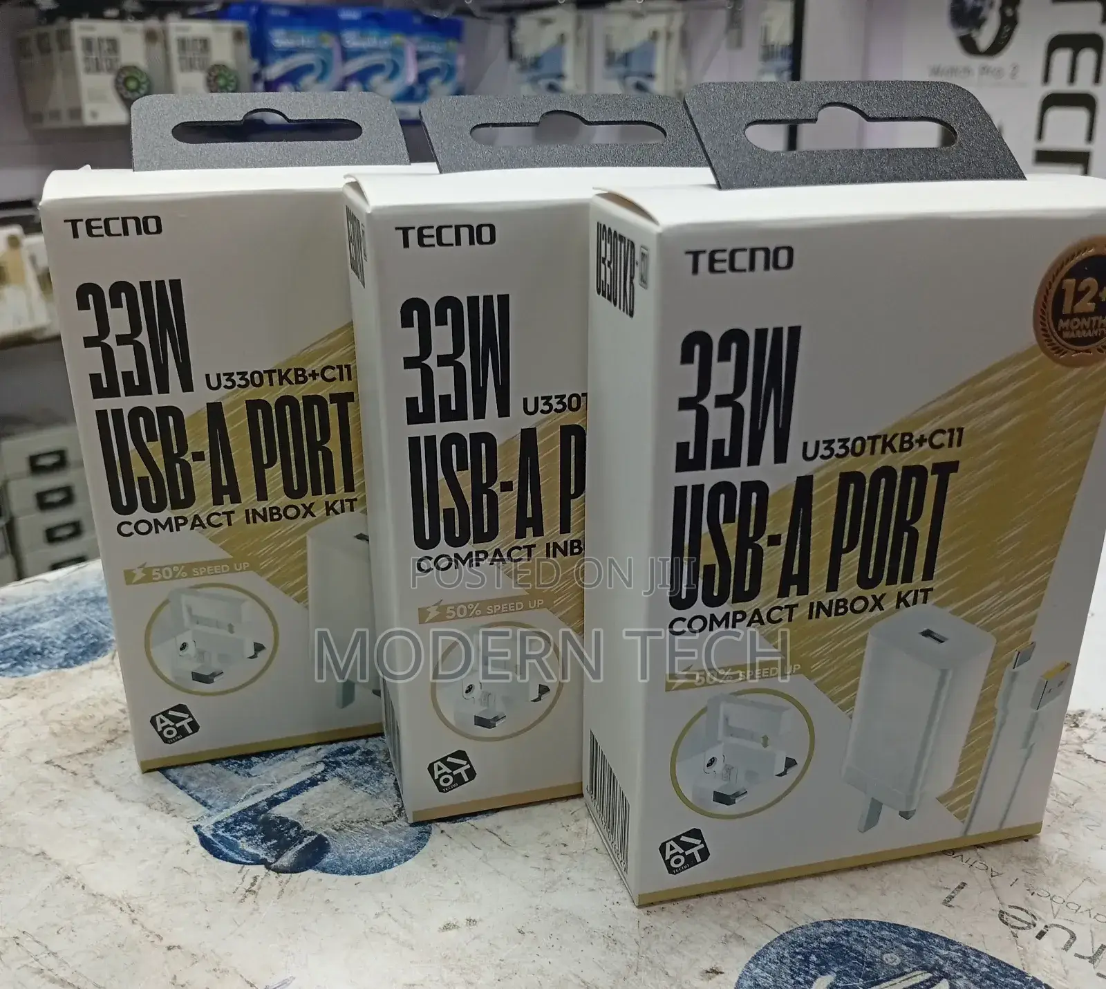 Tecno 33w Fast Charger-White