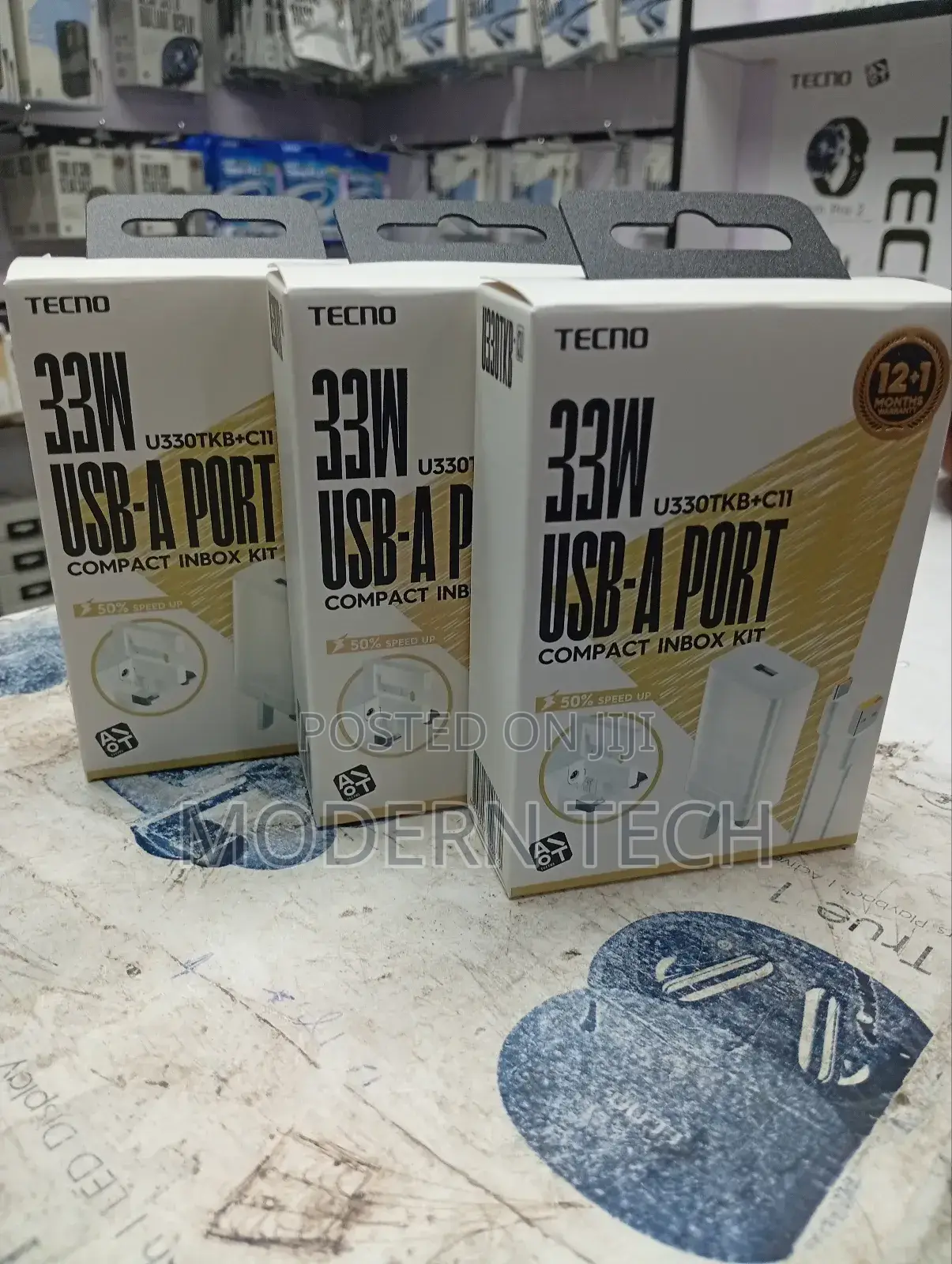 Tecno 33w Fast Charger-White