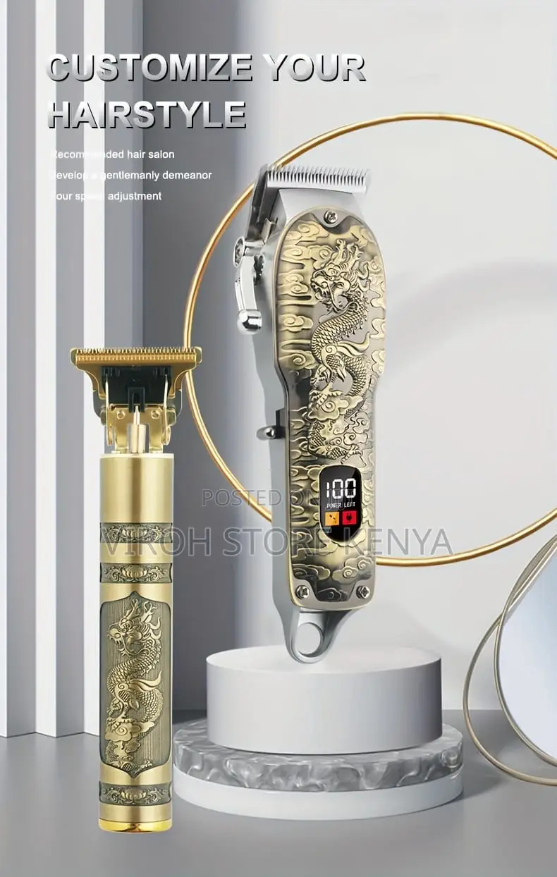 Rechargeable Hair Clipper With Display + Mini Hair Trimmer