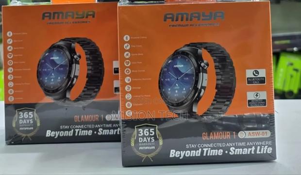 Amaya Asw-01 Metallic Silver Smart Watch* 