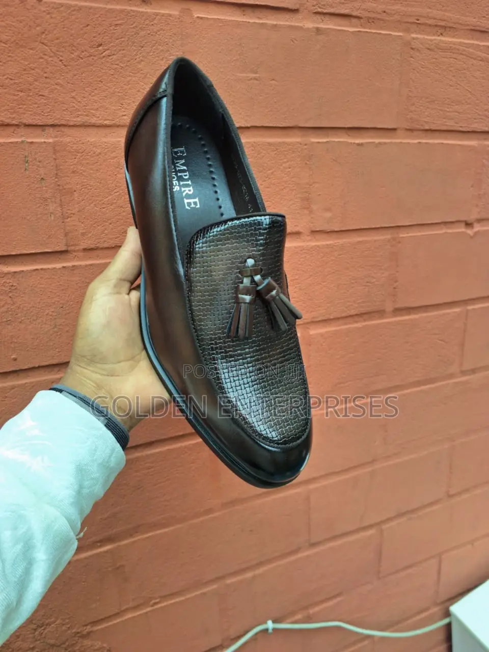 Dark Brown Laceless Moccasins Official Shoes 39-45