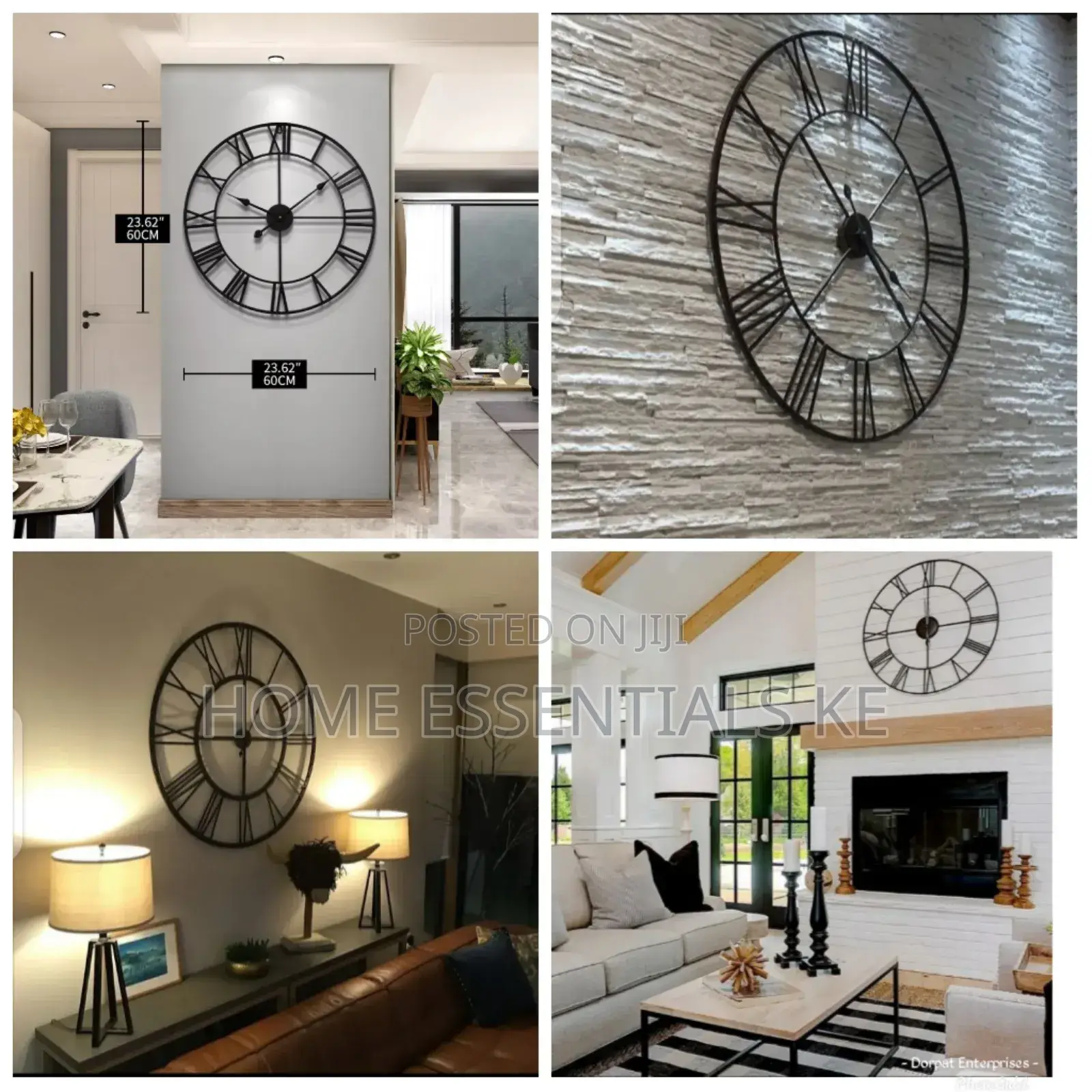 Antique Roman Wall Clock*
60cm Black Only.