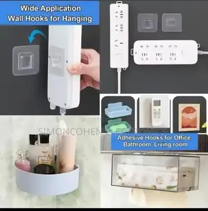 10pcs Adhesive Double Sided Mounting Hooks