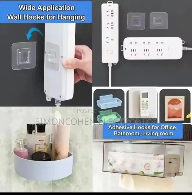 10pcs Adhesive Double Sided Mounting Hooks