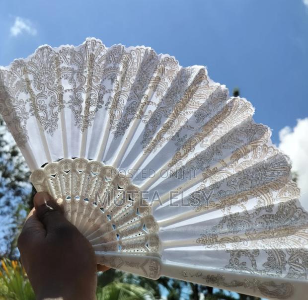 White Foldable Fans - main view