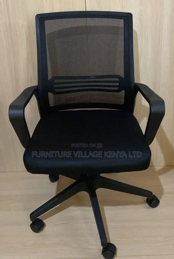 Office Chair: Staff Ergonomic Captain Mesh Seat-Firm Base