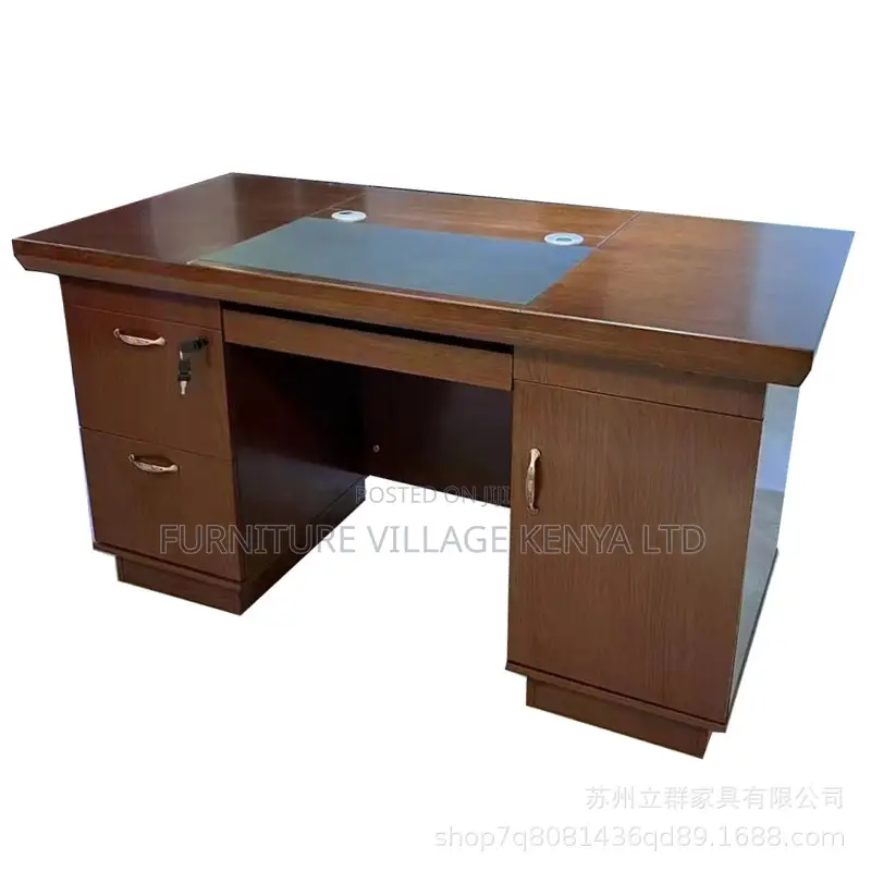 Office Desk:140cm Executive Office Desk With Storage Handles