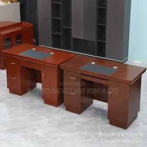 Office Desk:140cm Executive Office Desk With Storage Handles