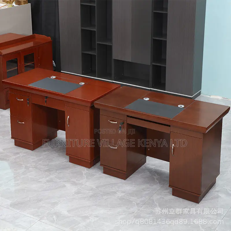 Office Desk:140cm Executive Office Desk With Storage Handles