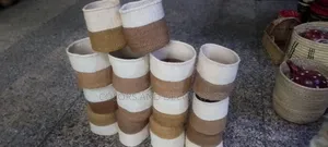 Baskets Sisal Beige and White Instock