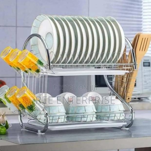 2 Tier Stainless Steel Dish Rack
.