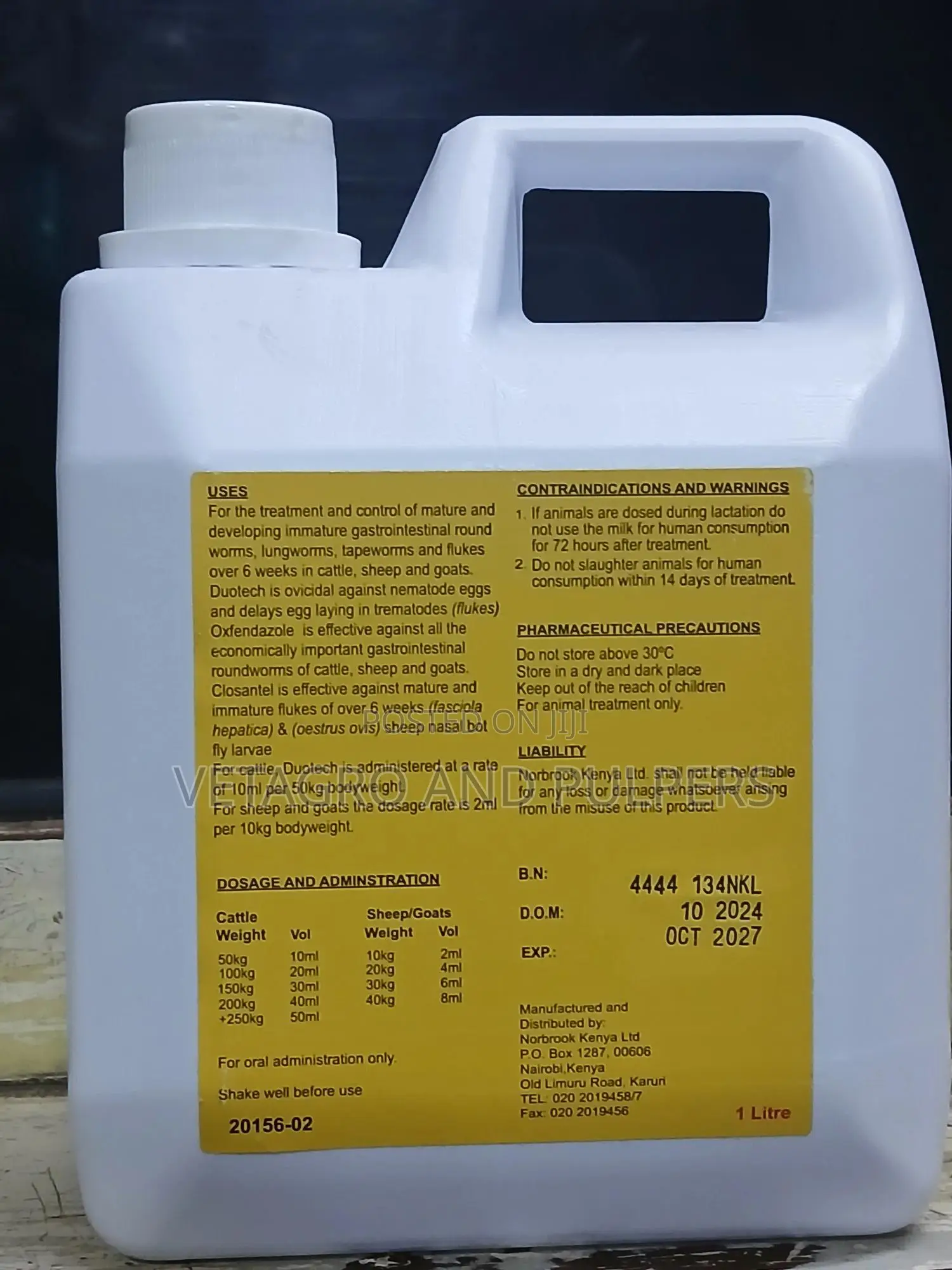 Duotech (Fluke and Worm Drench for Cattle, Sheep and Goats)