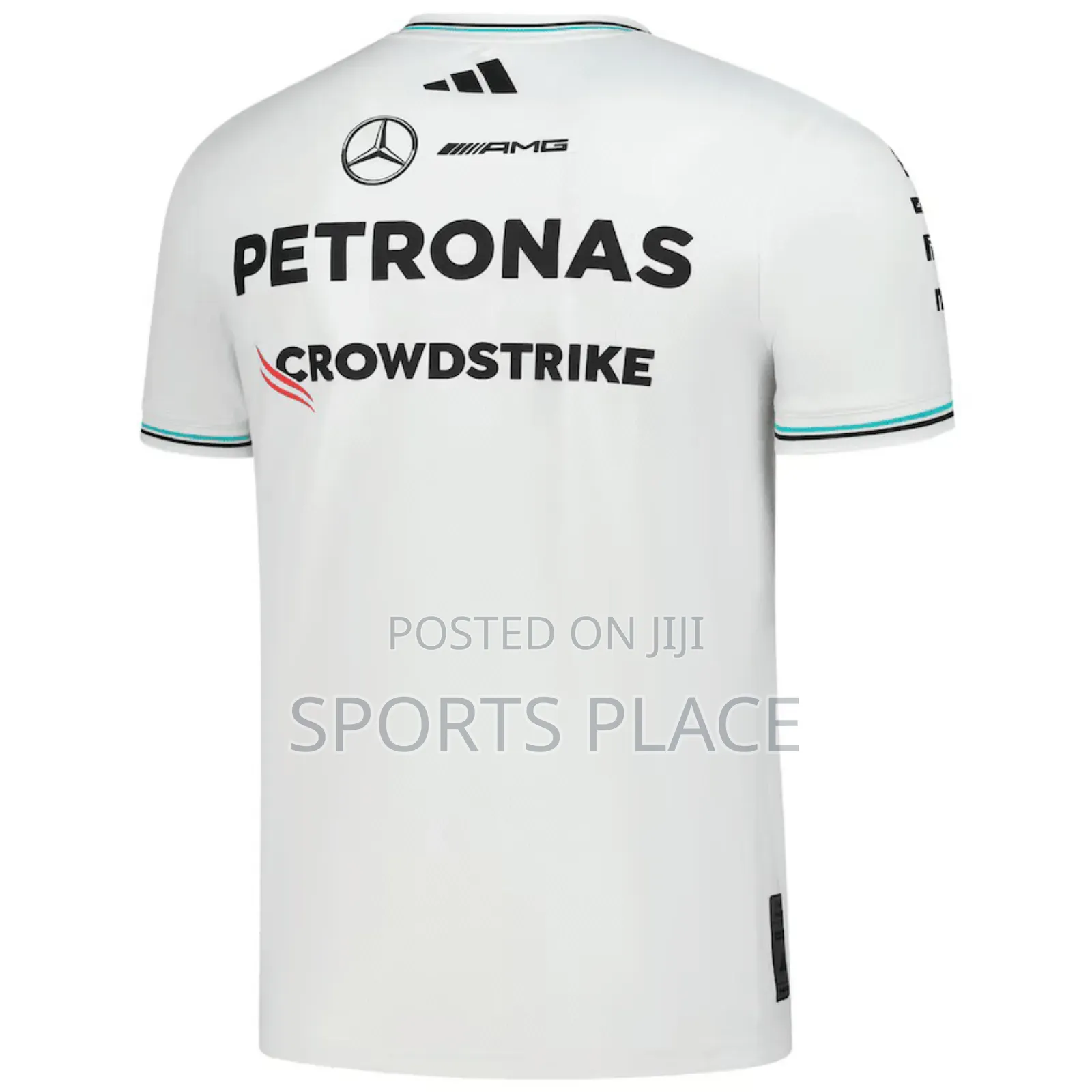 Mercedes 2025 White F1 Round Neck Jersey