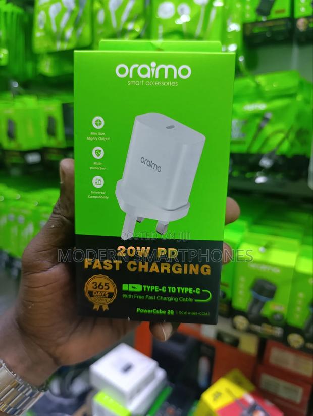 Oraimo Powercube 20 20w Wall Charger KitC to C - thumbnail 3