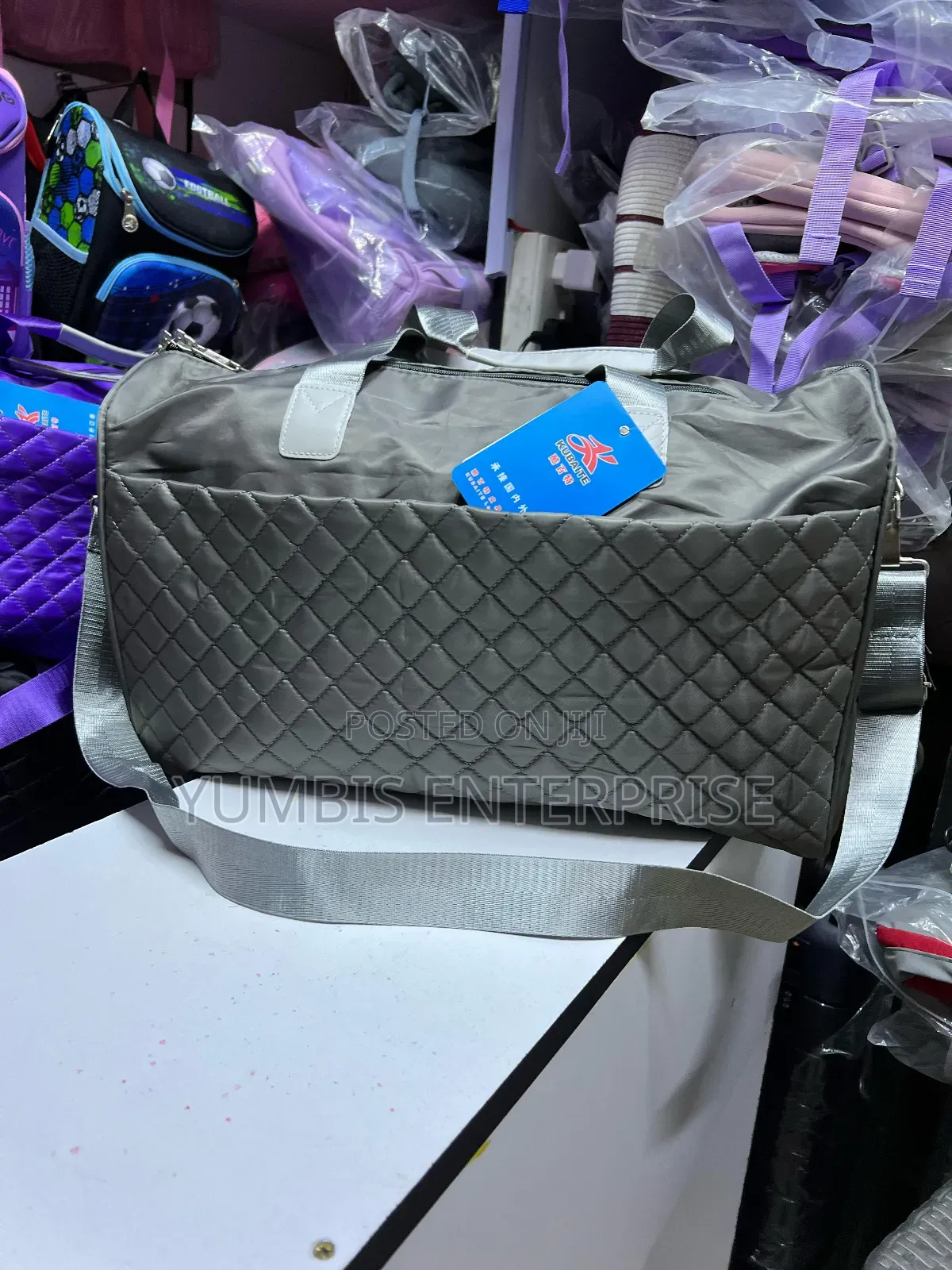 Grey  Duffle Quilted Travel Bags at 1400