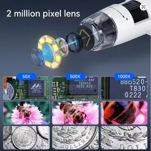 1000x 4.3"Lcd Digital Microscope 1080p Coin Microscopio 8led