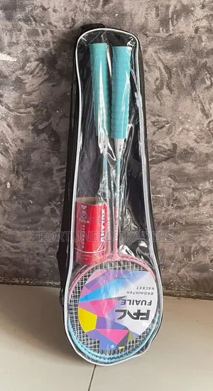 A Set of Badminton Racket and 2 Pieces Shuttlecocks