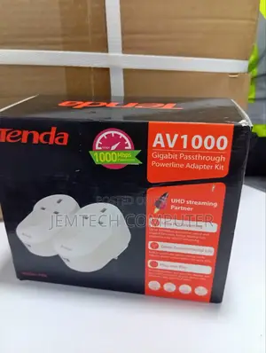 Tenda Av1000 Gigabit Passthrough Powerline Adapter Kit(Ph6)
