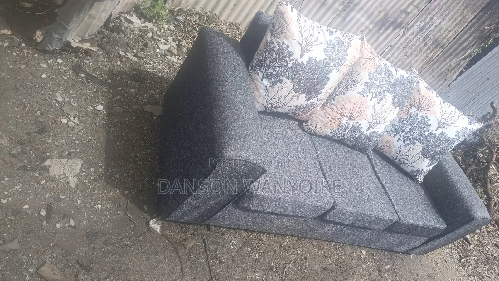 3seater White Forest Grey Mix Sofa on Sale
