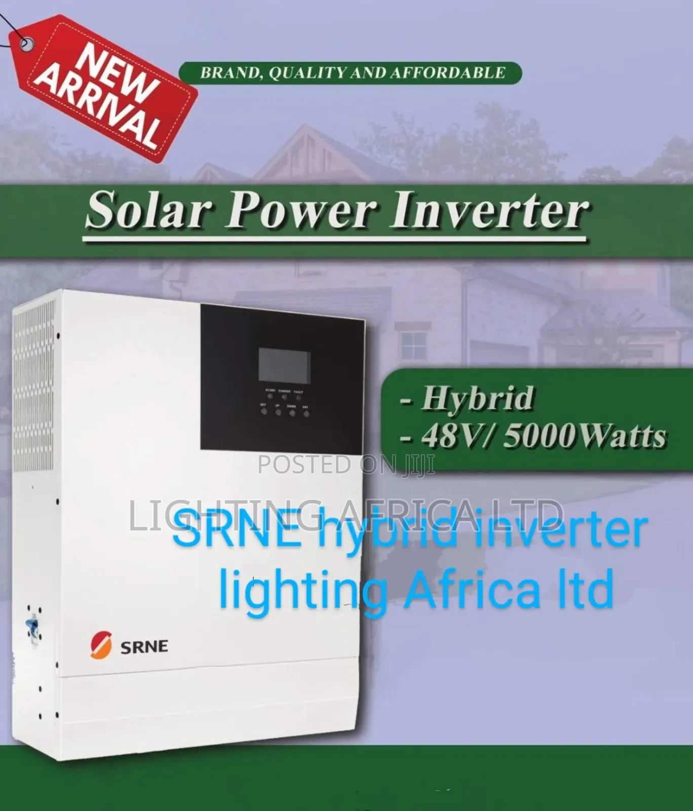 Srne Hybrid Inverter 5000w/48v (500 Voc) MPPT Inbuilt 120a