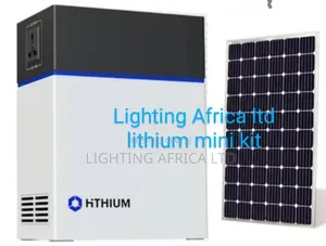 Home Hithium 1kva Lithium Bank + 400w Solar Panels for Charging Kit