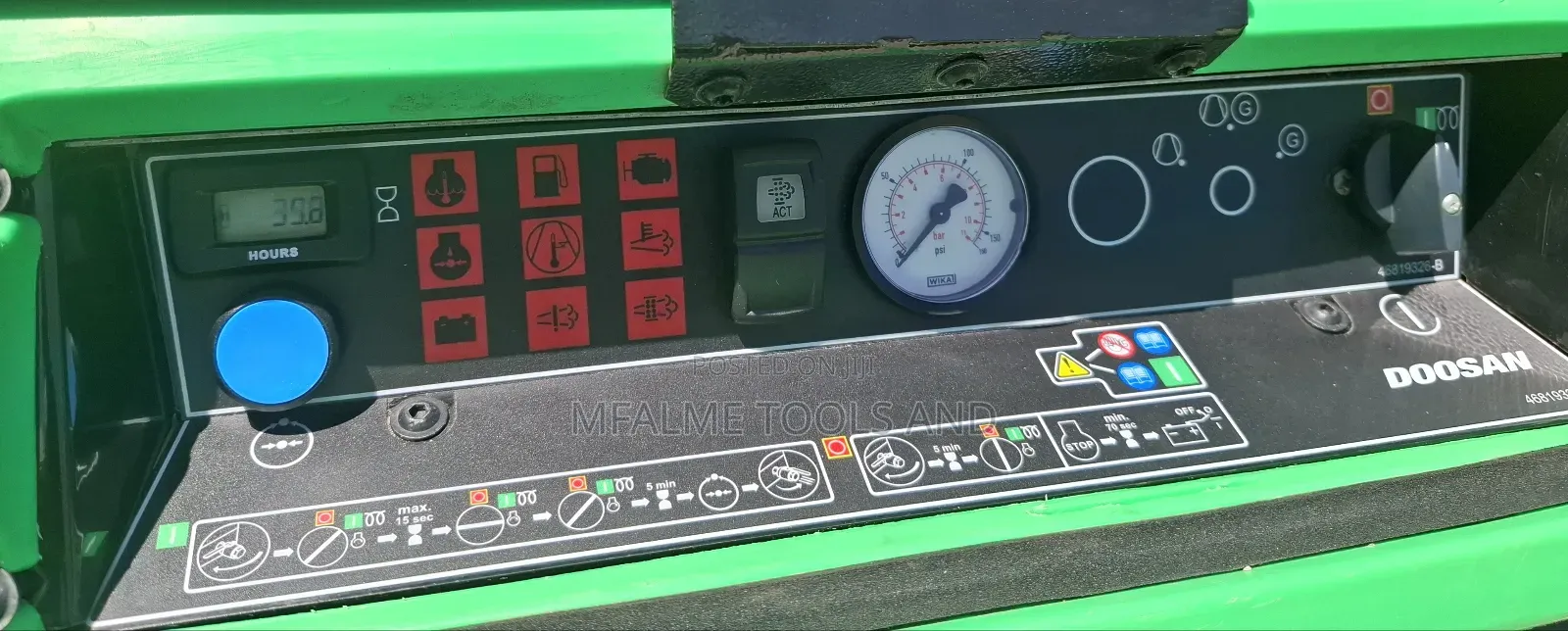 Compressor New 2023 Doosan 4-Cyl Diesel 15bars 140 CFM Ex-Uk