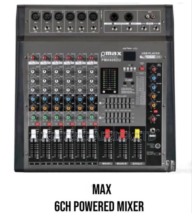 6 Channels Max Powered Mixer With Usb/Bluetooth - main view