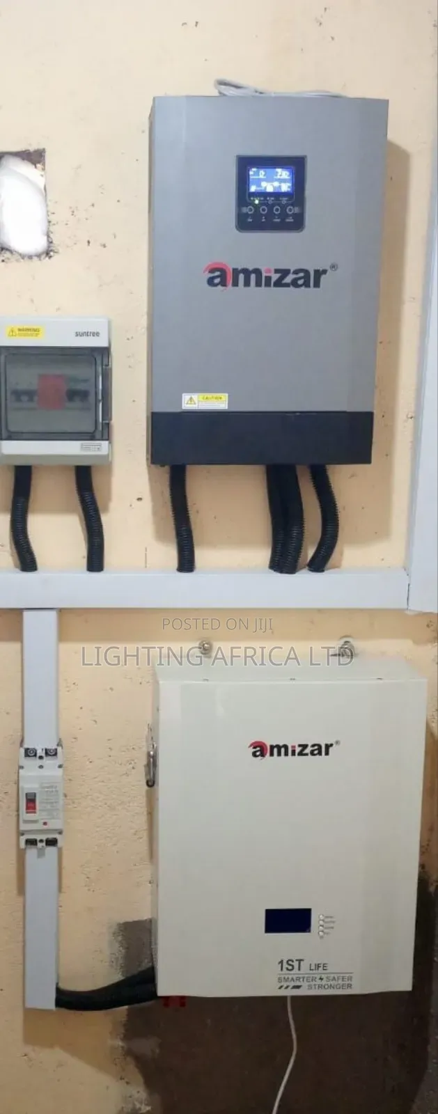 Amizar 5.5kw Inverter + 5.12wh Lithium +(6)650w Solar Panels