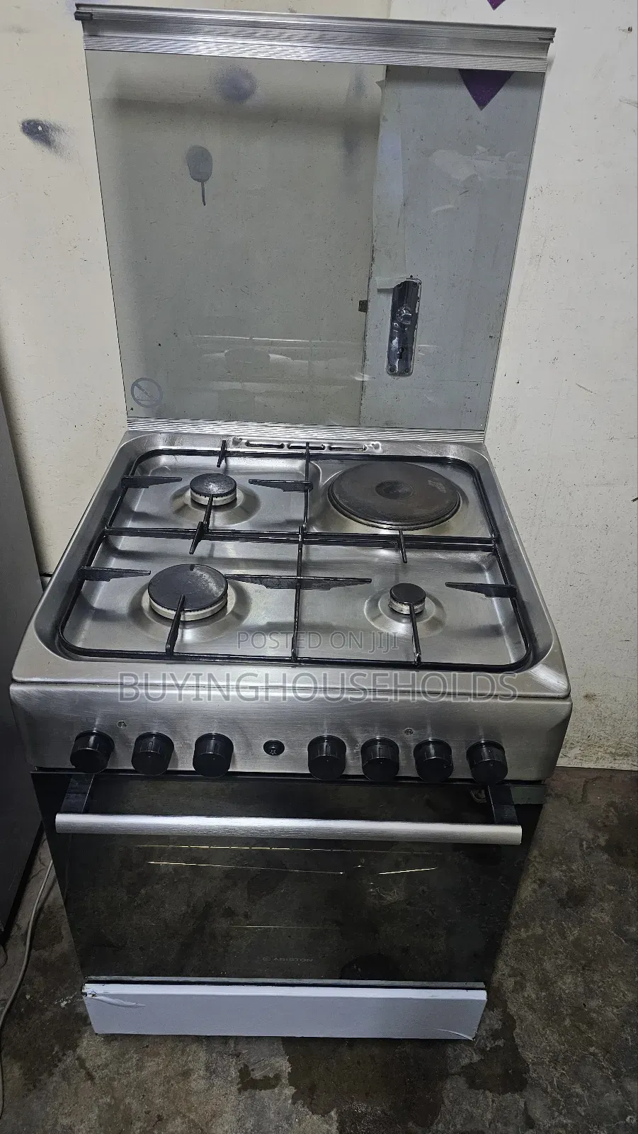 Ariston 60x60 Stainless Cooker 3+1 Electric Oven