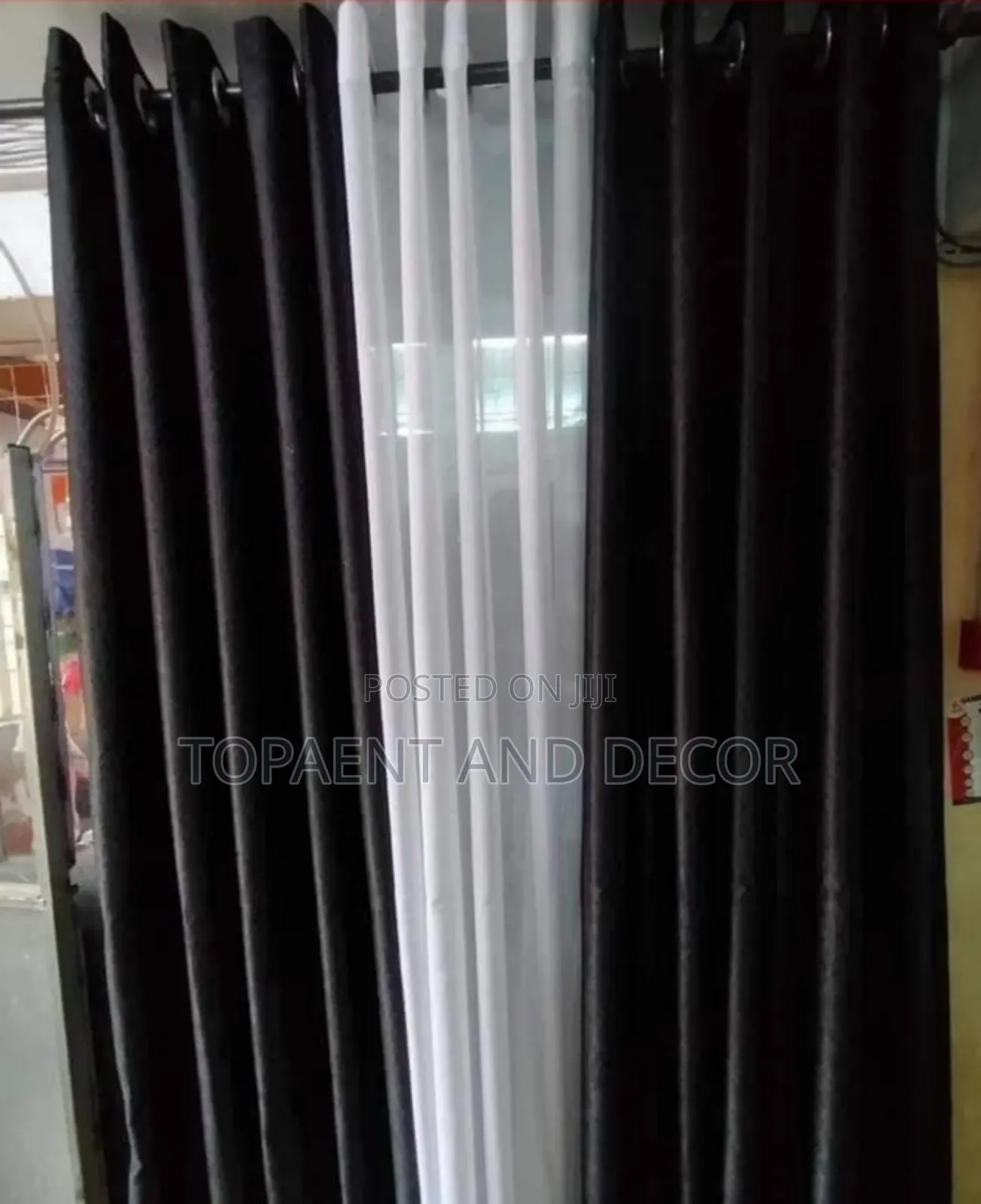 Living Room Soft Plain Black Curtains for Home Privacy