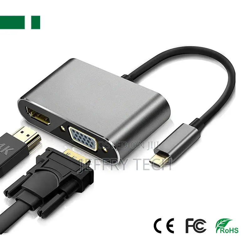 CHM-Tc201 Usb 3.1 Type-C to Hdmi + Vga Adapter (2 in 1)