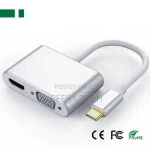 CHM-Tc201 Usb 3.1 Type-C to Hdmi + Vga Adapter (2 in 1)
