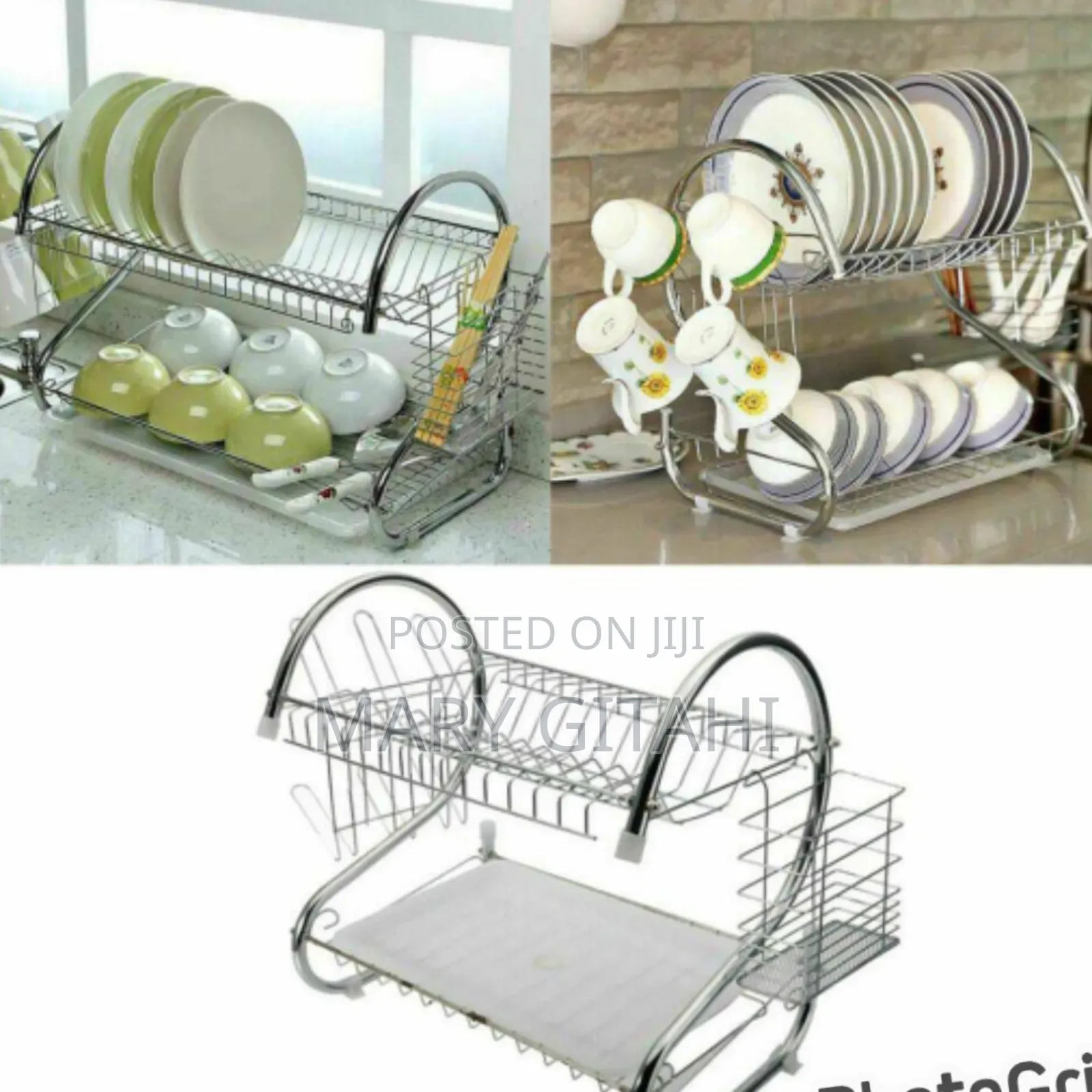 New Stainless Steel 2layer Dish Rack