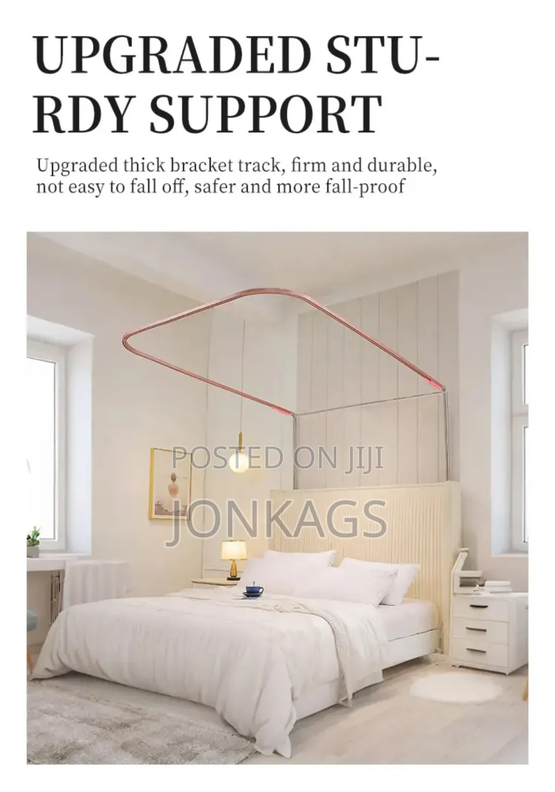 U-Shaped Mosquito Net, Ranning Rails ,Double Privacy Shears