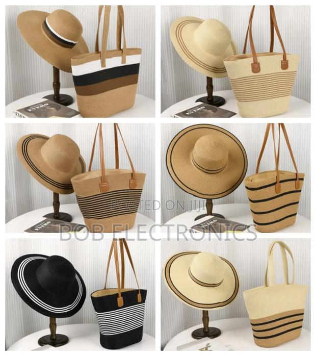 Summer Straw Handbag With A Hat