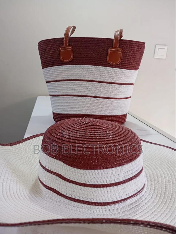 Summer Straw Handbag With A Hat - thumbnail 2