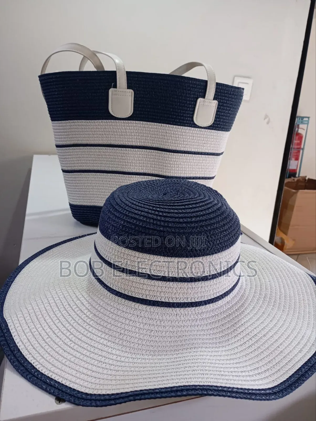 Summer Straw Handbag With A Hat