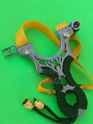 Stainless U-Shaped Slingshot With Laser
