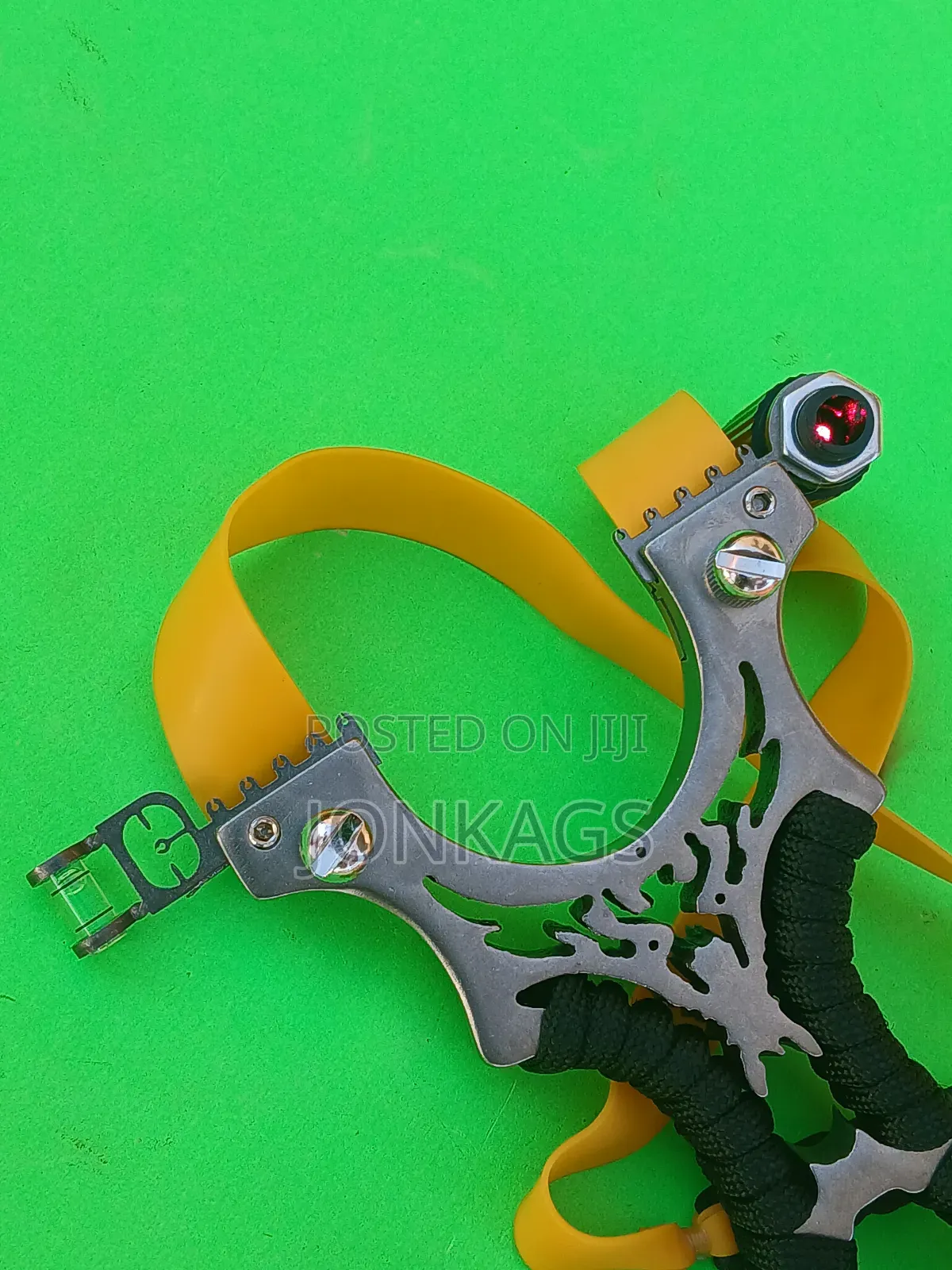 Stainless U-Shaped Slingshot With Laser
