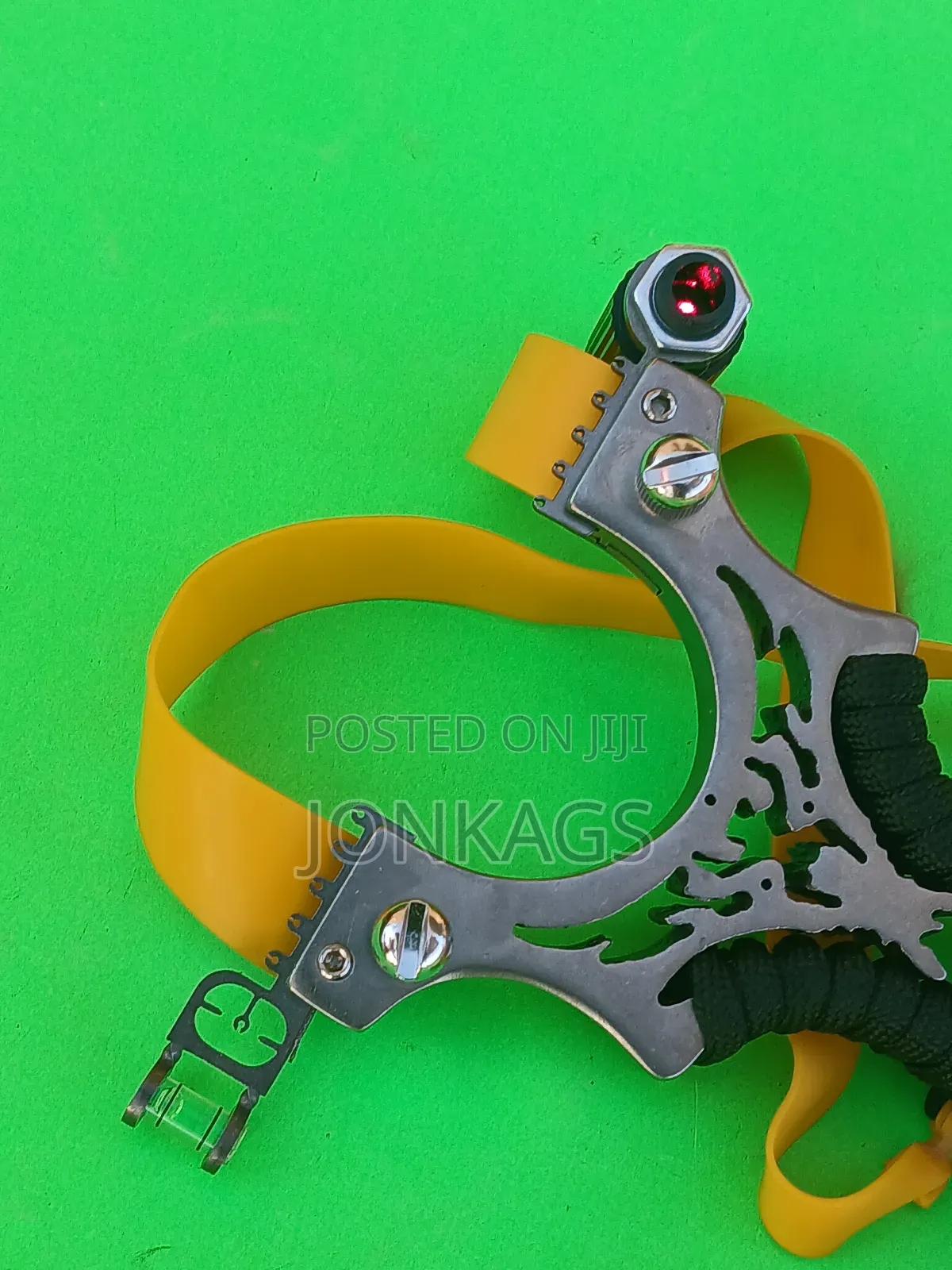 Stainless U-Shaped Slingshot With Laser