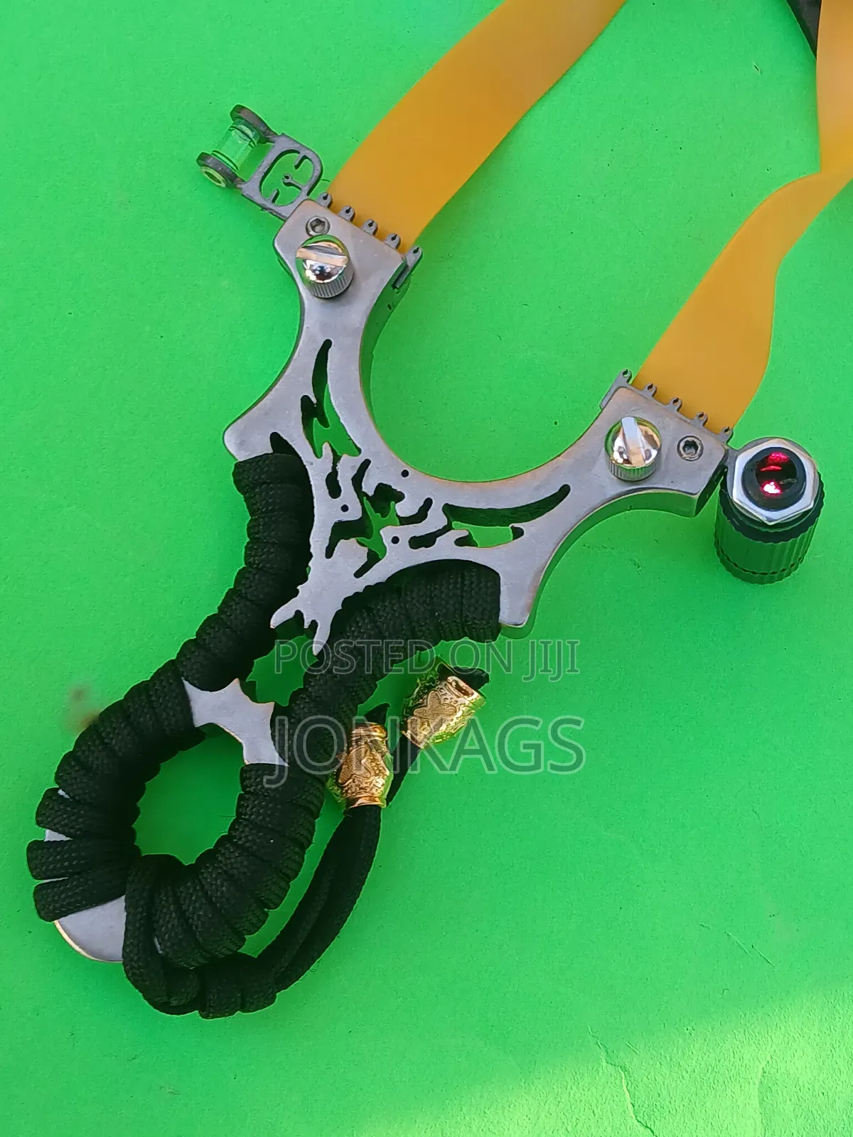 Stainless U-Shaped Slingshot With Laser