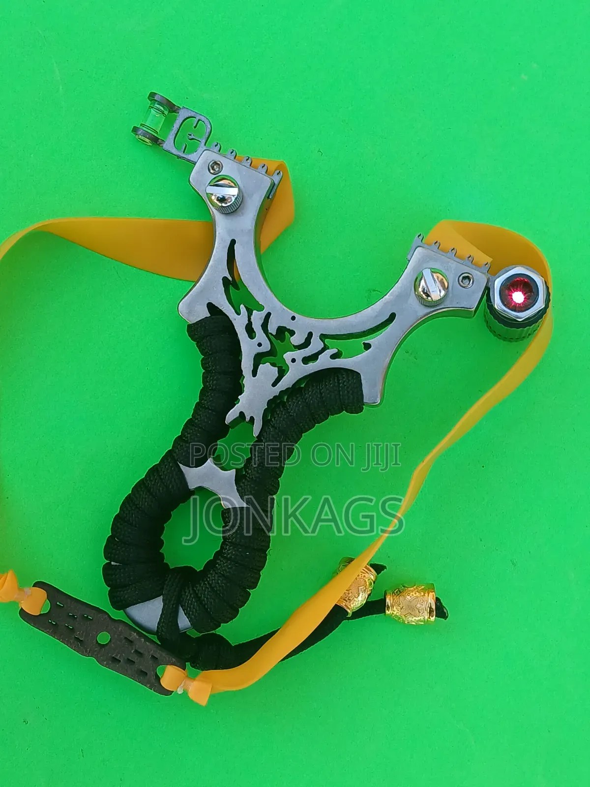 Stainless U-Shaped Slingshot With Laser