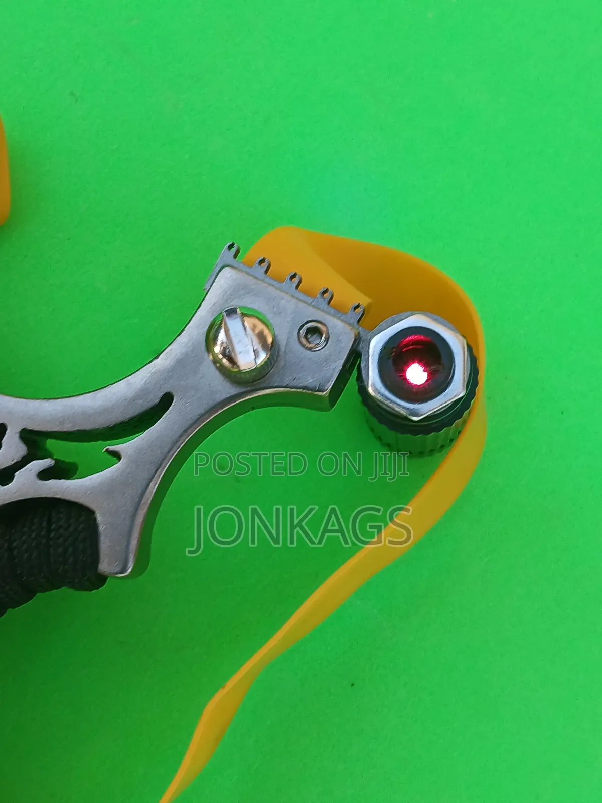 Stainless U-Shaped Slingshot With Laser