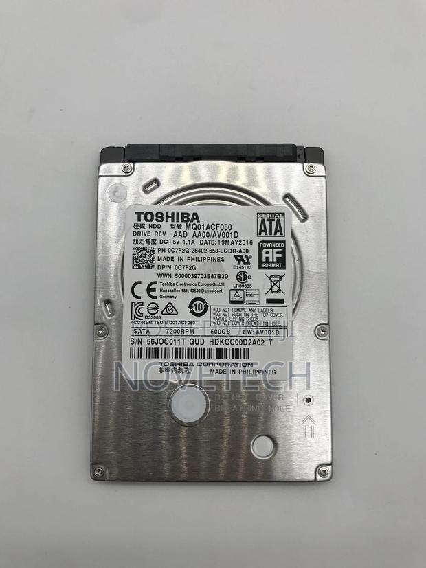 Slim Toshiba 500gb Laptop HDD Hard Drive - main view