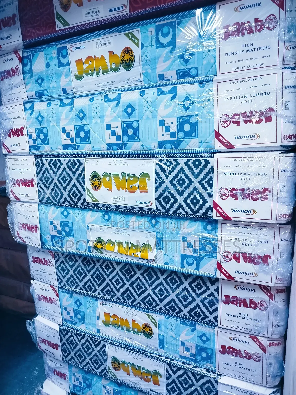 12% Off! 4x6x8 Bobmil High Density Quilted Mattresses + Free Delivery